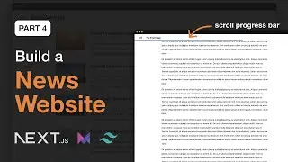 Scroll progress bar - Building a news website with animations PART 4