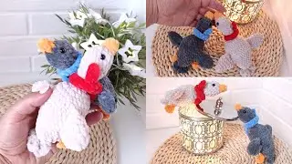 crochet goose pattern, crochet gosling, plush yarn goose, amigurumi duck, goose keychain