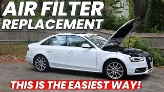 Audi A4 Engine Air Filter Replacement DIY (2009-2016)