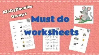 Must do worksheets after you learned phonics!! Jolly Phonics Group 1