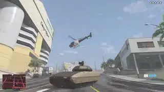 I put Soviet March music over driving a tank in GTA V