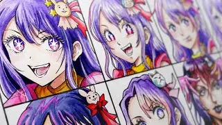Drawing Ai Hoshino [Oshi No Ko] in different anime styles