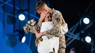 Soldier Coming Home! Jake Surprises Kate During Dance Competition | Flom Films