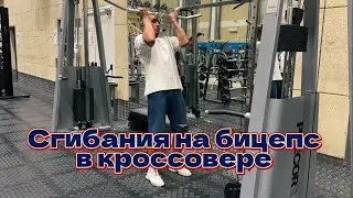 Бицепс. Сгибания на бицепс в кроссовере