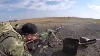 Ополченцы на учебных стрельбах АТО