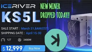 NEW Iceriver KS5L Kaspa ASIC dropped today! Initial thoughts and ROI time!