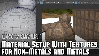 Redshift w/Maya #5: Redshift Materials - Texture Setup for Non-Metals & Metals (Metalness Workflow)