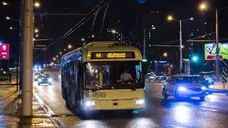 Минск. Поездка на троллейбусе БКМ 321 борт. 4649 маршрут 44 (24.04.2023)