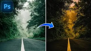 A cinematic edit to match the color yellow in Photoshop