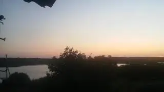 Закат и молодой месяц