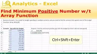 How to Find the Minimum Positive Number with Array Function