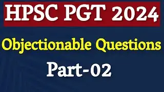 HPSC PGT Chemistry Objectionable Part-02 Questions Answer Key 2024