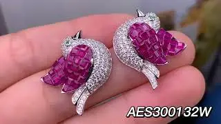 925 silver invisible jewelry bird earrings#kirin #jewelryaddict #jewellery #fashion #factory #shorts