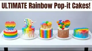 ULTIMATE Rainbow Pop-it Cakes! 🌈 Most Satisfying Dessert Compilation You Won't Believe!