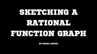 Sketching a Rational Function Graph