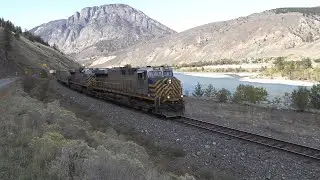 Skeena Pacific #2256 CN Grain Empty East,  Mile 71.6 Thompson Sub, Spences Bridge, BC   2024-10-09