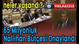 65 Milyonluk #Nallıhan Bütçesi onaylandı