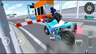 3D Driving Class #2024 Station MotorBike Funny Driving! Best Bike Games - Android IOS Gameplay
