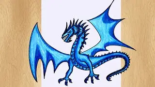 Drawing an Ice Dragon With Legs I Ice Dragon Drawing Tutorial By Rio Art Club