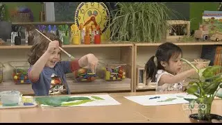 Art Lessons for Kids - Mixing Green
