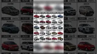 Top selling cars in July 2023 in india.