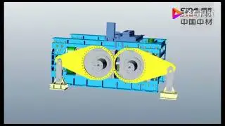 3D animation demonstration of the structure and assembly process of the high pressure roller mill