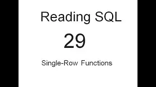 Single Row Functions: SQL Tutorial 29
