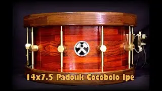 14x7 5 Padouk Cocobolo Ipe Segment Snare Demo