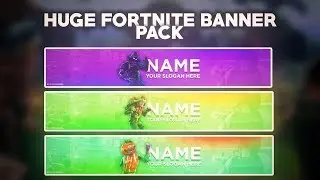 FORTNITE BANNER PACK TEMPLATE !! - Free Download | Photoshop