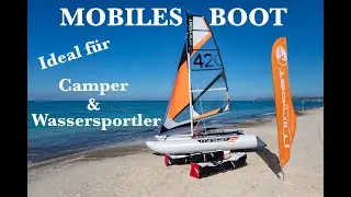 Reiseboot für Camping & Wohnmobil / Katamaran zum mitnehmen - MINICAT 420 in 2 Taschen