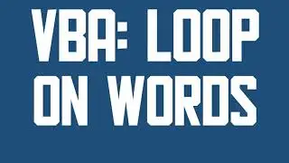 VBA Loop on text with split