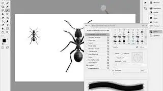 Photoshop Hacer Pincel Hormigas en la boca