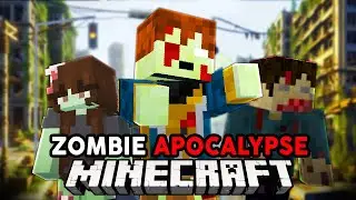 100 Players Survive a ZOMBIE INFESTED ISLAND in Minecraft...