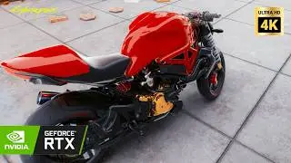This Ducati Looks REAL?! Cyberpunk 2077 Ultra Realistic Graphics 😳 (4K RTX ON)