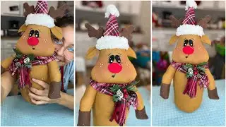 Cómo hacer un reno Navideño con botellas plásticas🎄