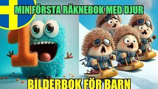 Min Första Räknebok Med Djur - Bilderbok för barn