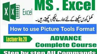 Ms Excel picture tool format  in excel