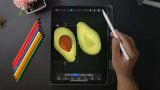 How to draw Avocado | Realistic Fruits | Satisfying | Class Of Arts #art #drawing #procreate