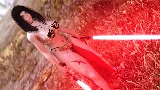 Skyrim SE: Lightsabers with Leia Cosplay - BHUNP