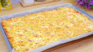 I just grate zucchini and potatoes and bake in the oven! ASMR recipe!