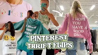 SUPER EASY pinterest inspired thrift flips | making my basic clothes cute