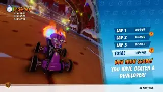 Gingerbread Joyride - Developer Time Beaten!! - CTR Nitro-Fueled