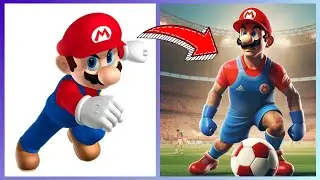 SUPER MARIO BROS Characters as SOCCER PLAYER 2023