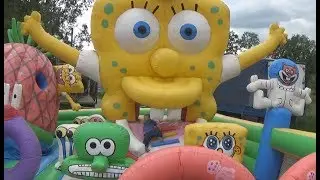 Батут ГУБКА БОБ и другие аттракционы для детей. Рlayground for kids