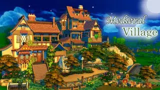 Building a MEDIEVAL VILLAGE in Sims 4 🏡🐄 | The Sims 4 - Speed Build (NO CC)