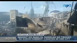 Mahigit 100 pamilya, nawalan ng tirahan sa sunog sa Carmen, Cagayan de Oro City