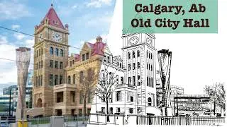 Architectural Line Drawing in Procreate - Old City Hall
