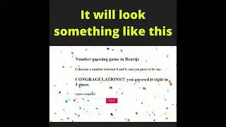 #shorts number guessing game in reactjs(2021).