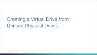 Creating a Virtual Drive from Unused Drive Groups