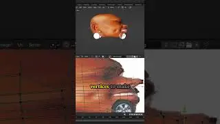 Drag vertices to connect head texture for DaBaby Car meme - low poly 3d model in Blender